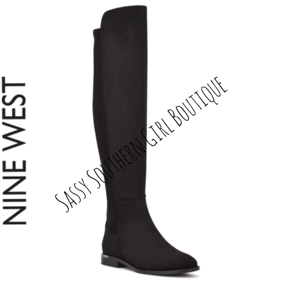 ⭐🆕Nine West black Over the knee sueded boots - Picture 3 of 10